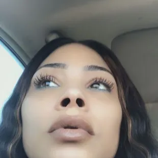 My lashes with mascara before I got them lifted at brow art .