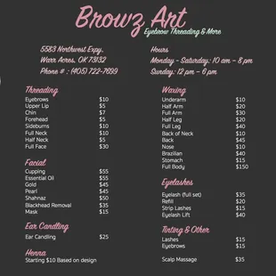 New &amp; Updated Services and Prices!