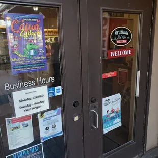 the front door of business hours