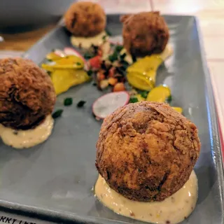 Pepper Jack Stuffed Boudin Balls