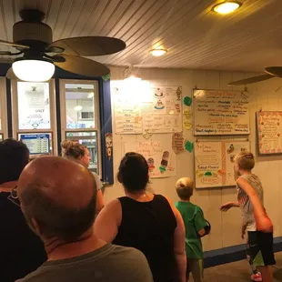 Order window with part of menu.