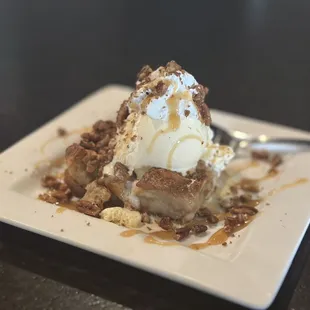 Peach-White Chocolate Bread Pudding