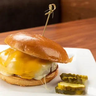 Garlic-Three Cheese Burger