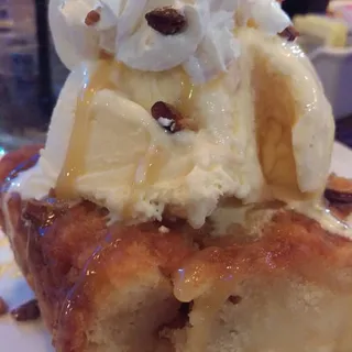 Peach-White Chocolate Bread Pudding