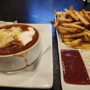 Chili and BRU fries