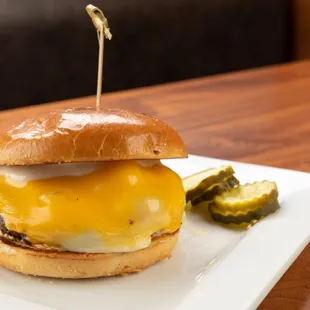 Garlic-Three Cheese Burger