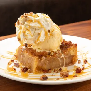 Peach-White Chocolate Bread Pudding