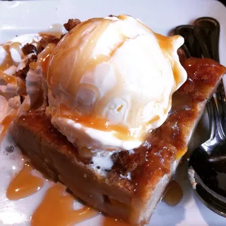 Peach-white Chocolate Bread Pudding