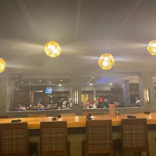interior, sushi and sashimi