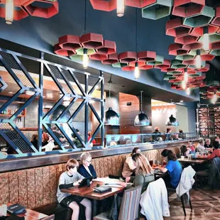 the interior of the restaurant