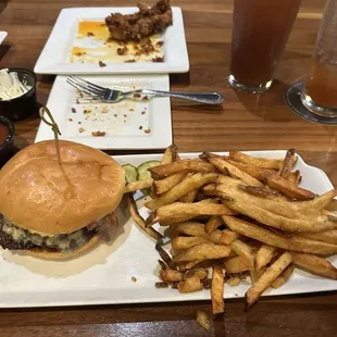 Smash burger and fresh cut fries