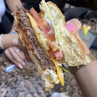 Vegan impossible burger, vegan cheese + vegan Mayo no mustard or onions