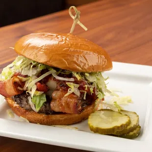 bacon, lettuce, and pickles