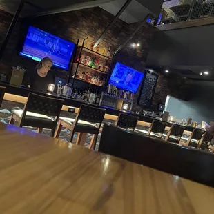The bar area