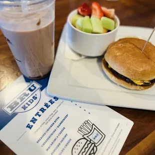 Cheese burger from the kids menu