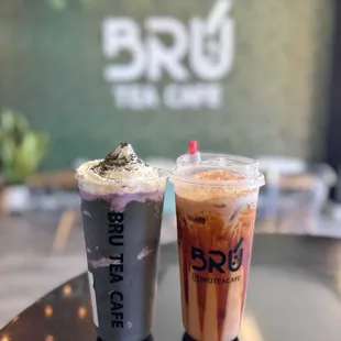 Sesame Ube and Brown Sugar Pumpkin Milk Tea