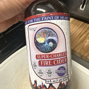 Basically apple cider vinegar shot, but it's a little spicier and tastes better somehow