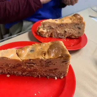 Southen Pecan Cheesecake, using pecan swirl cake as the crust, wow...