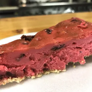 Black cherry cheesecake