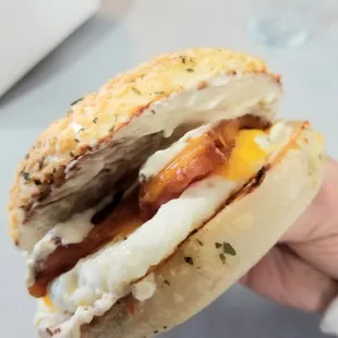 Anything but basic breakfast sandwich is high quality