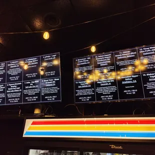 menus on the wall