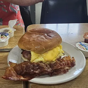 Ham and cheese omelette