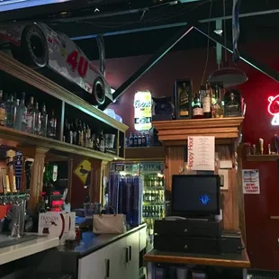 the bar area