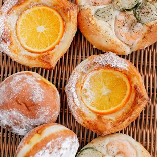 a variety of pastries