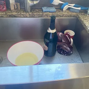 Flat sparkling wine from Bruin Spirits.