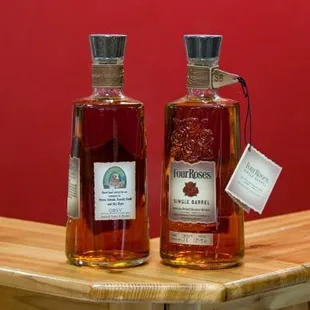 two bottles of four roses