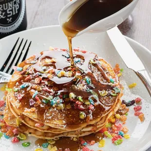 Fruity Pebbles Pancakes