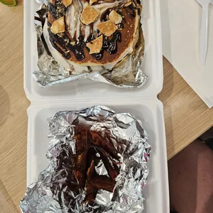 Cannoli pancakes with extra crispy bacon