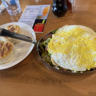 Garden skillet with biscuit