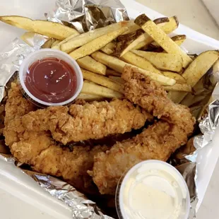 fish and chips, food