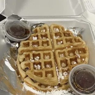 waffles, food