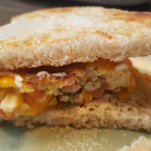 The toast sandwich and I don&apos;t see any bacon.