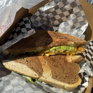 a sandwich in a box