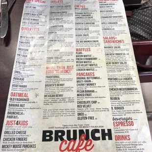 Menu as of 8/28/22