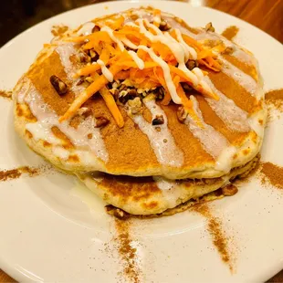 Carrot Cake Pancakes  Need I say more?