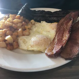 Country Fried Steak and Eggs