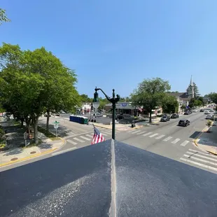 View from rooftop seating