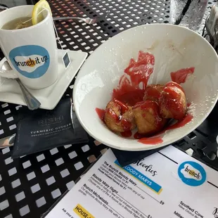 Beignets with raspberry Fabulous