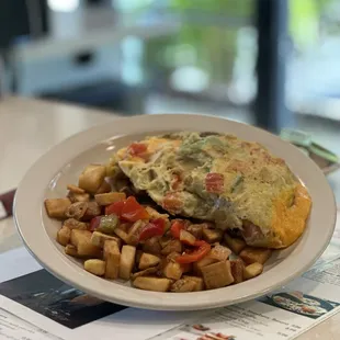 a plate of food on a table