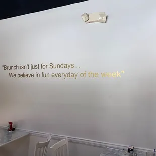 Great motto, enjoy your meal here