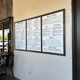 Menu outside the place, great idea while waiting