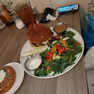 a plate of food on a table