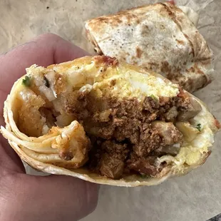 Breakfast burrito, so tasty!