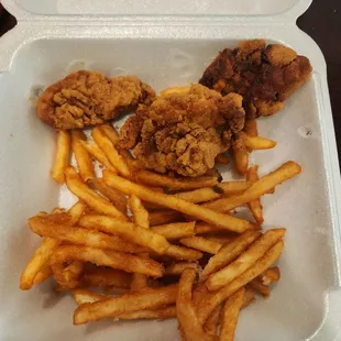 Chicken strips...chicken nubs?