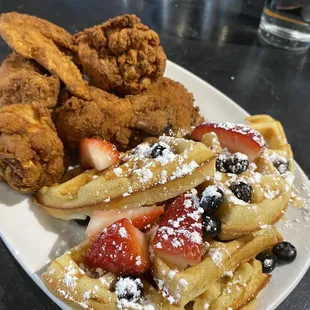 Chicken and waffles