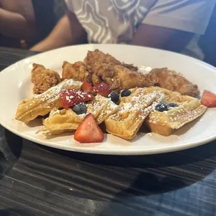 Chicken and waffles